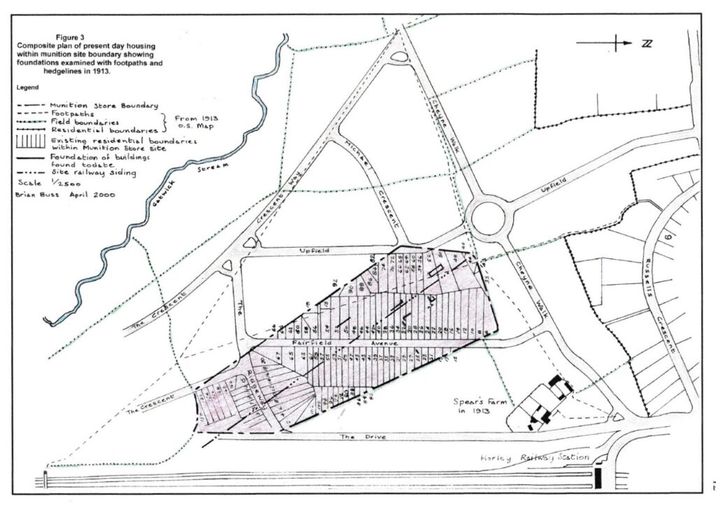 Plan of houses within munitions site.